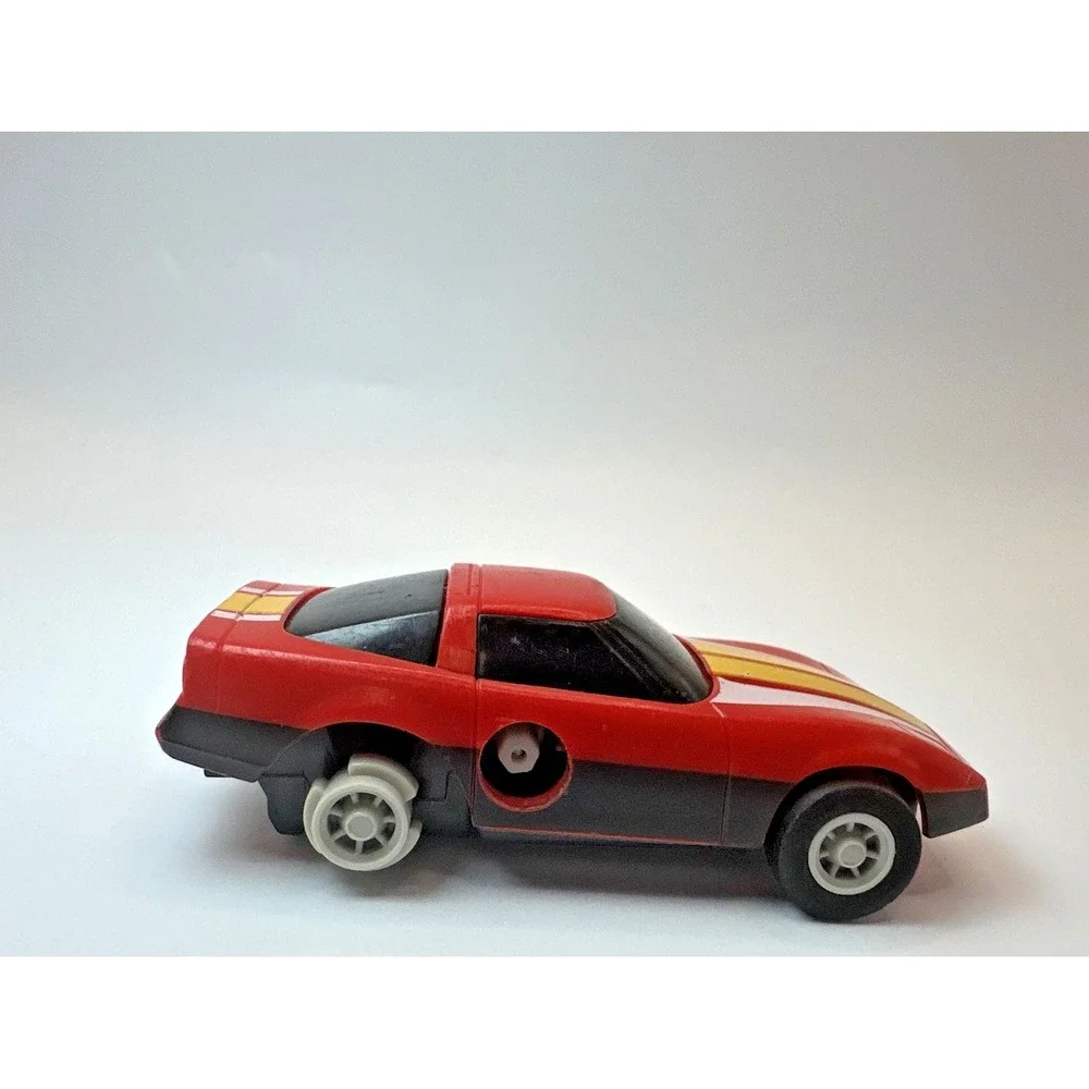 Vintage Tomy Ratchet Racers Corvette C4 Red Die Cast Car Japan T24 Rare